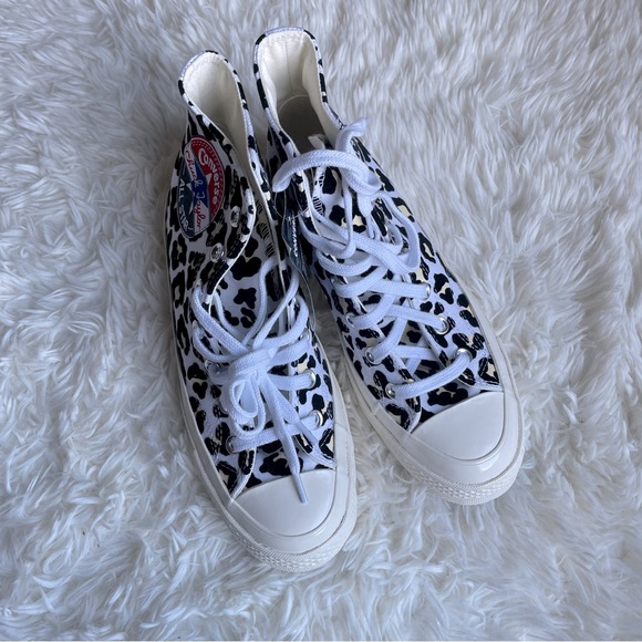New Converse Chuck 70 Leopard High Top Shoes 7.5 - Picture 3 of 11